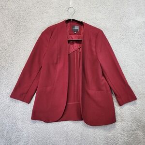 The‎ Limited Women's Red Blazer Jacket Size S Open Front Unlined Business Casual